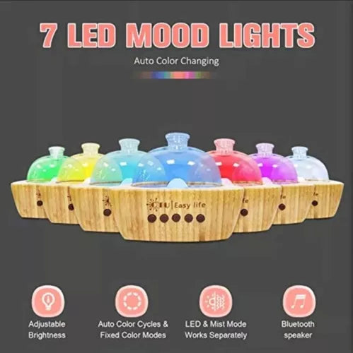 Glass Aromatherapy Essential Oil Diffuser with Bluetooth Speaker