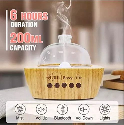 Glass Aromatherapy Essential Oil Diffuser with Bluetooth Speaker
