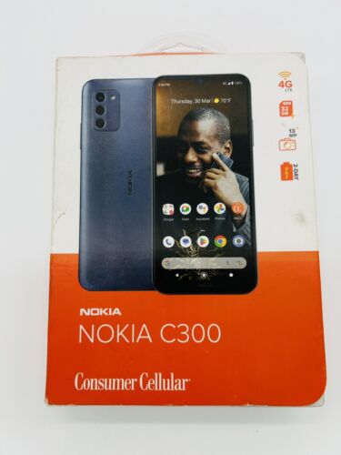 Nokia C300 2023 32GB 4G Consumer Cellular Prepaid Smart Cell Phone 6.5 XL Screen