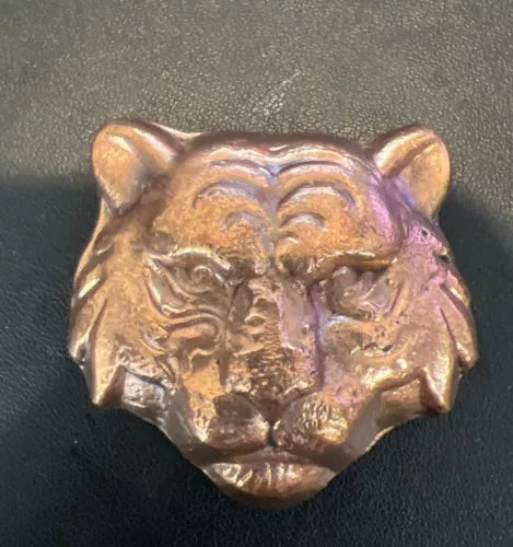 3+ oz. Hand Poured 999 Copper Art Bullion 3D Tiger Head Fast Shipping 🐅🐯