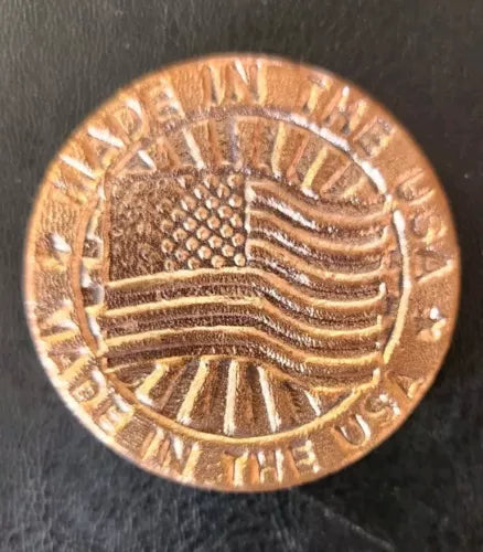 Thin Blue Line American Flag Display Case Coin Holder + Handmade Copper Coin