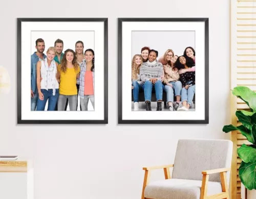 20 X 24 Poster Frame 2 Packs Black, Display Pictures 16X20 with Mat or 20X24 wit