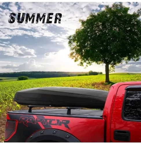 Truck Rack with Two Cross Bars and Four Brackets for Pickup Bed, Universal Alumi