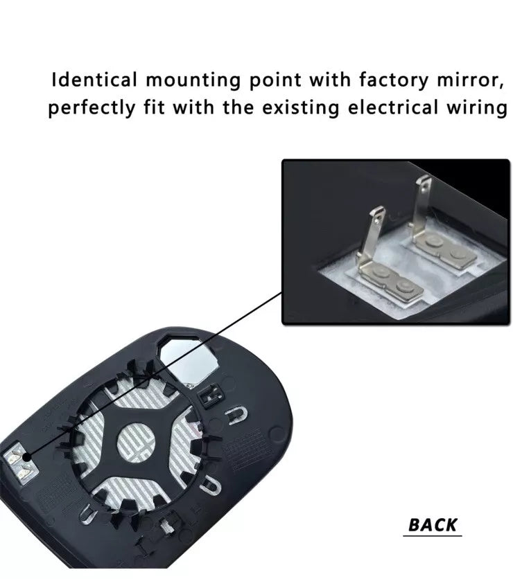Car Left Rearview Heated Side Mirror Glass for Jeep Cherokee 2014-2019