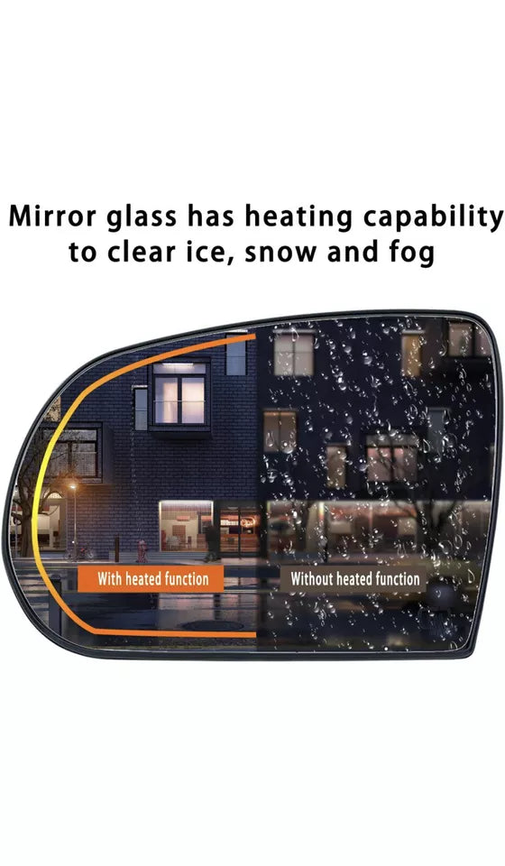 Car Left Rearview Heated Side Mirror Glass for Jeep Cherokee 2014-2019