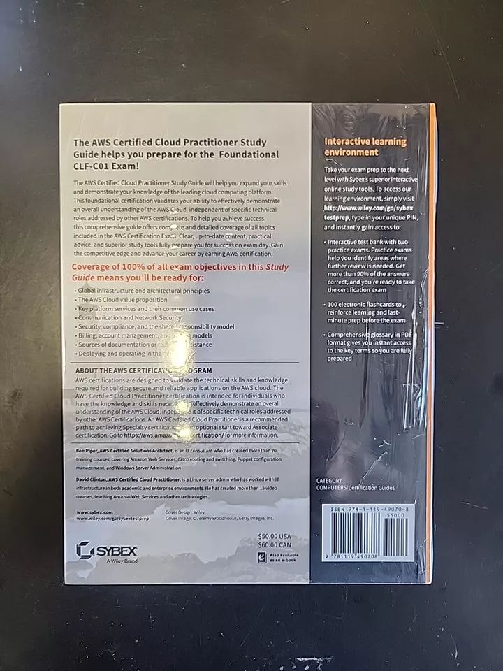 AWS Certified Cloud Practitioner Study Guide: CLF-C01 Exam NEW SEALED
