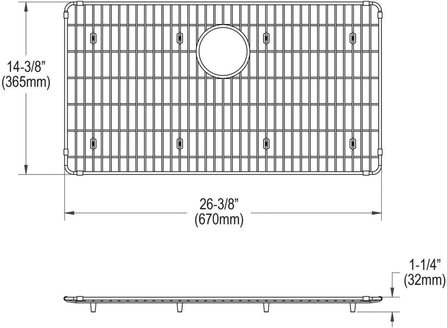 Elkay Crosstown CTXBG2614 Stainless Steel Bottom Grid