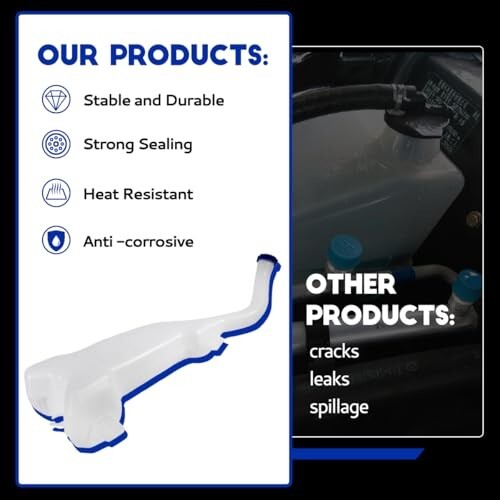 Front Washer Fluid Reservoir Compatible with Freightliner Cascadia 2008-2017