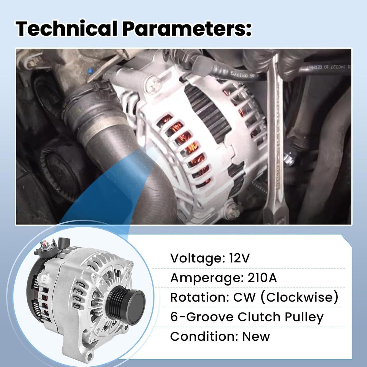 Alternator for BMW 228i 320i 328i 428i 528i xDrive Z4 X1 X3 X4 2.0L 14-2016'