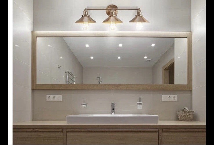 Jonathan Y August 26.5 in. 3-Light Brass Gold Vanity Light JYL7431A