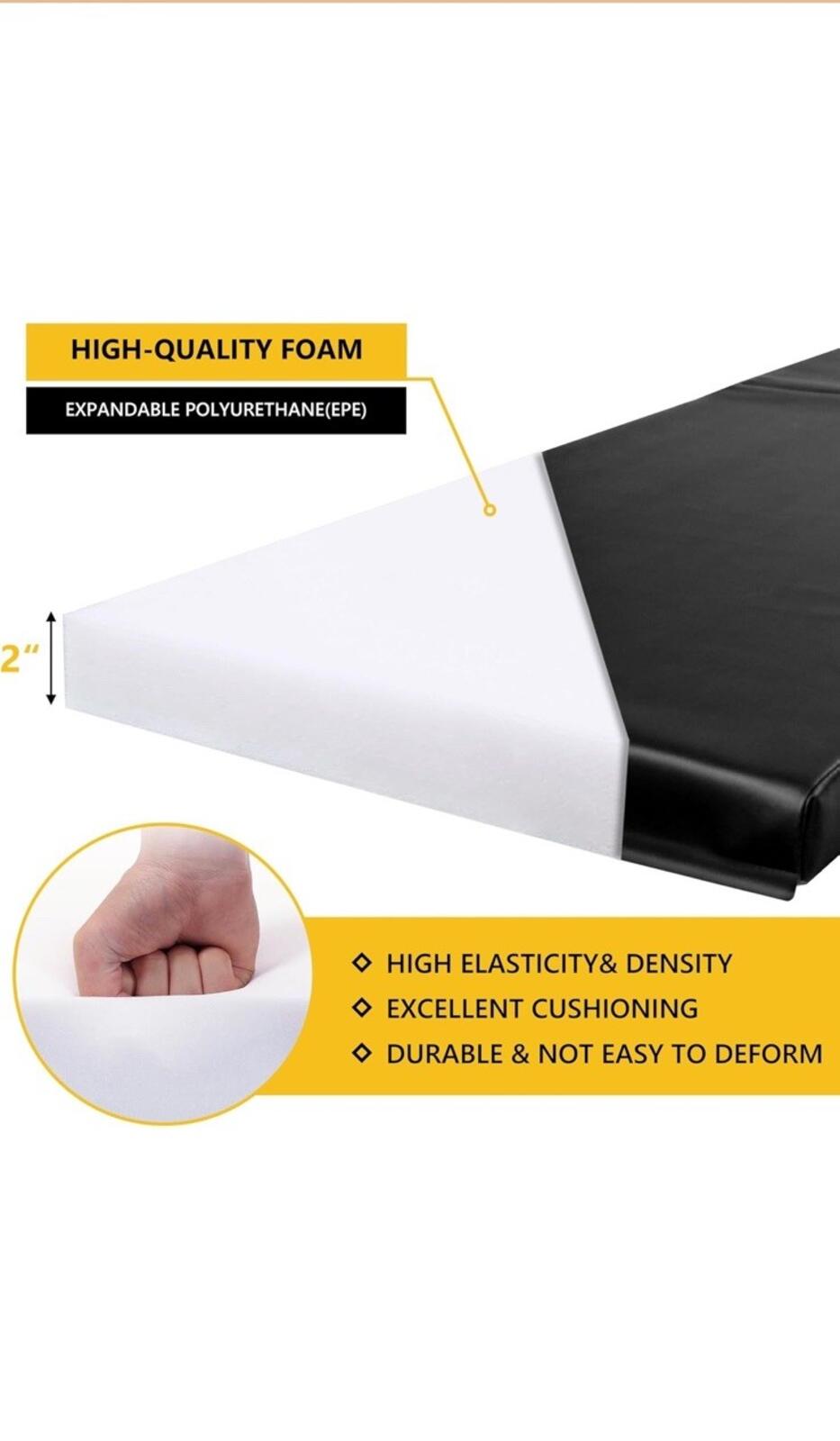 Heavy Duty Wall Corner Guard 5FT L-Shape Safety Padding Black PU Edge Protector