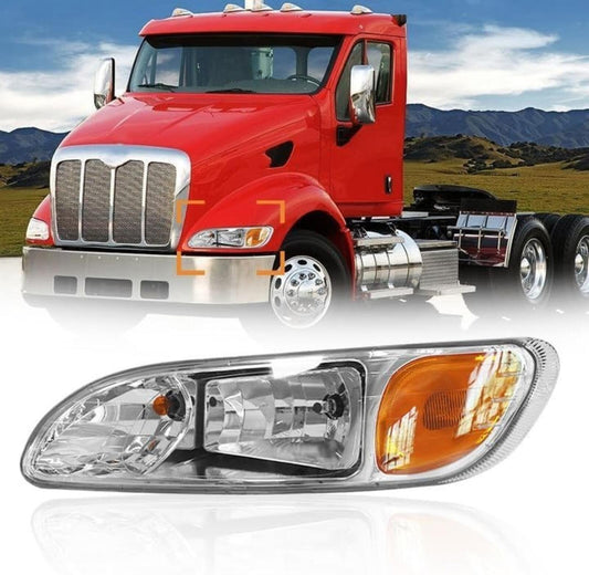Headlights for Peterbilt 387 325 330 335 337 340 348 382 384 386 Bulb Left Drive
