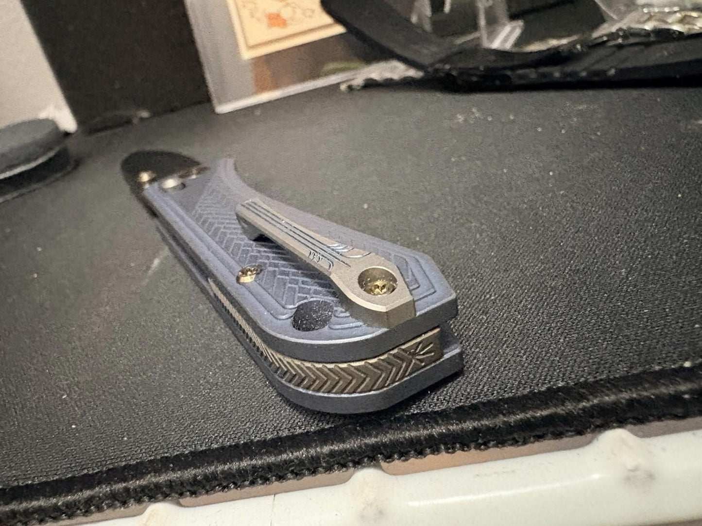 WE Knife Bougie Banter 24009-1 Blue Titanium CPM S45VN Steel Knife