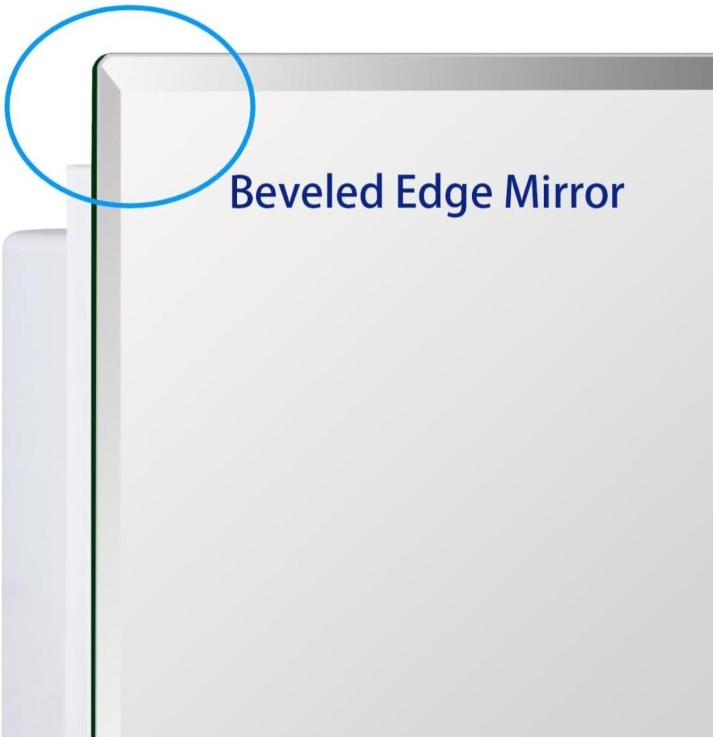 Bathroom Medicine Cabinet with Beveled Edge Mirrored Door 14 x 18 inch, Recessed