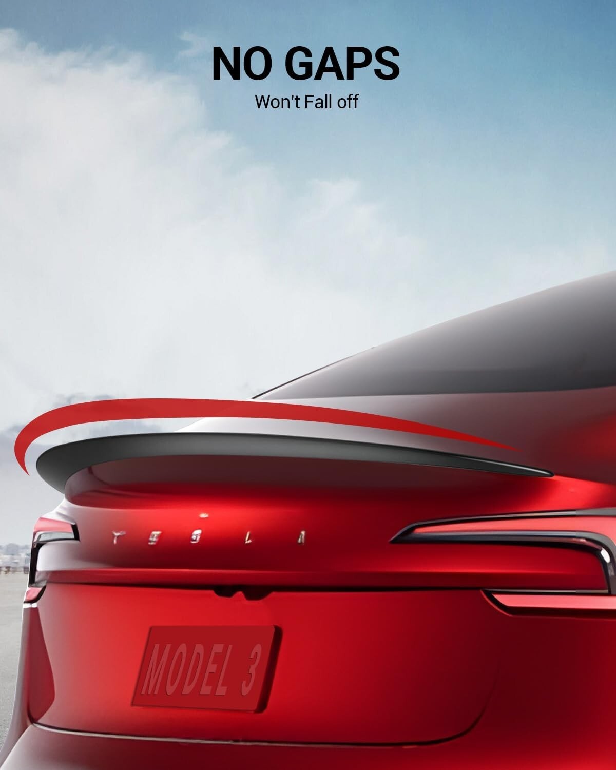 2026 2025 2024 Tesla Model 3 Spoiler OEM Rear Spoiler Wing Rear Trunk Lip ABS