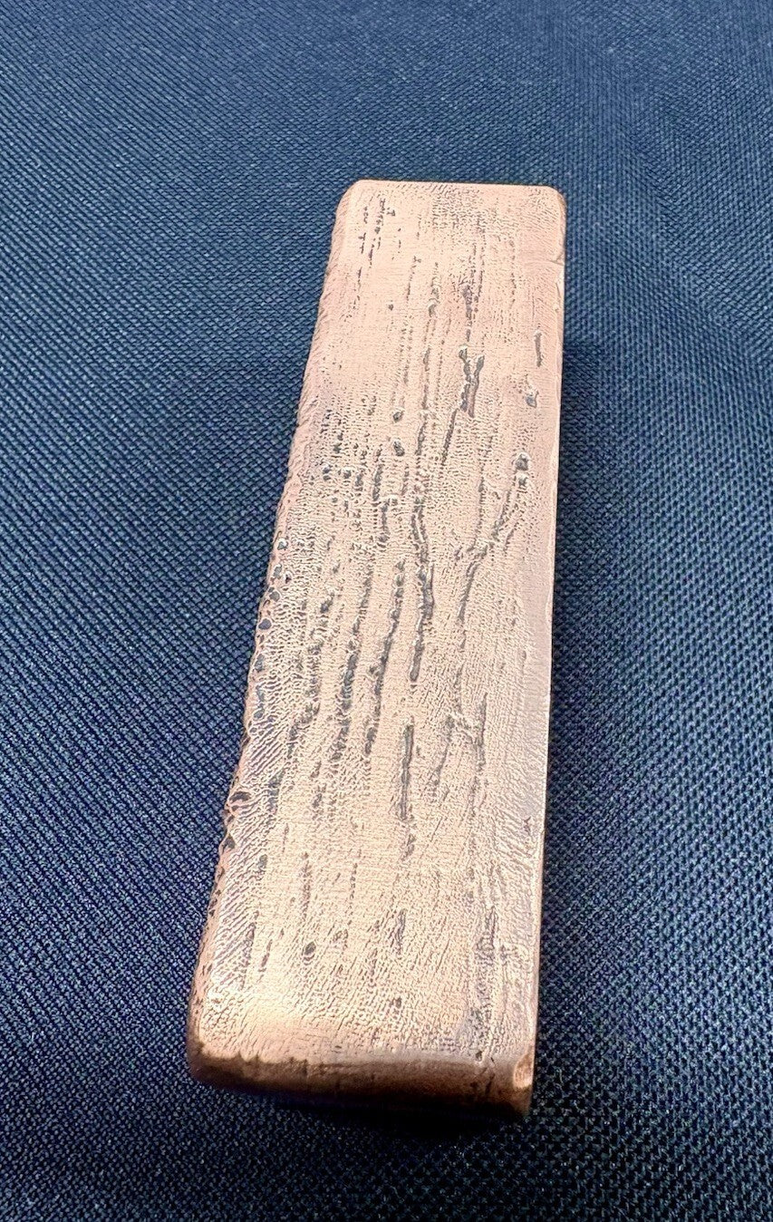 1 Kilo Hand Poured Solid Copper Bullion Bar .999 Pure Fine Copper Kg Ingot