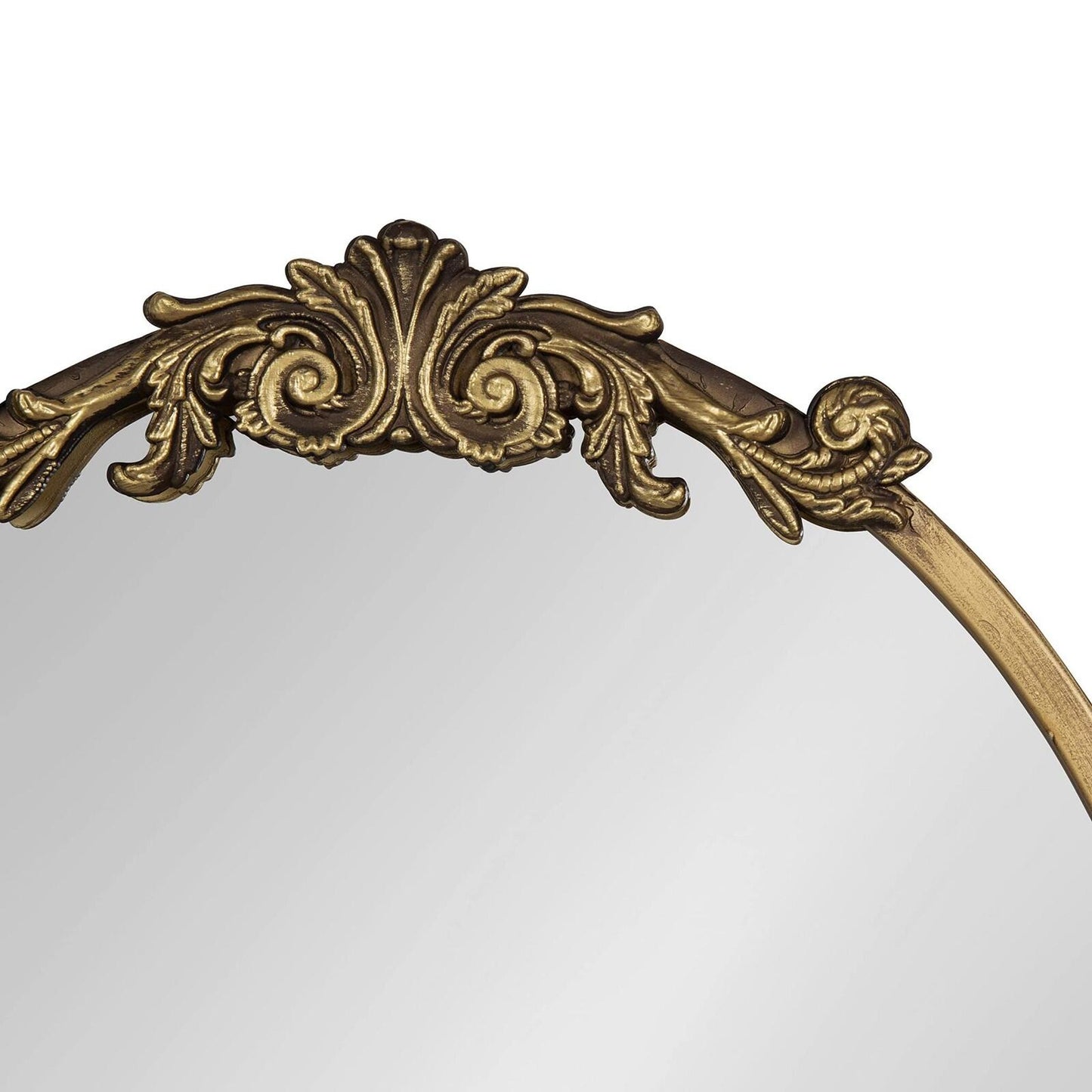 Kate and Laurel Arendahl Ornate Glam Oval Wall Mirror, 18 x 24, Antique Gold, Be