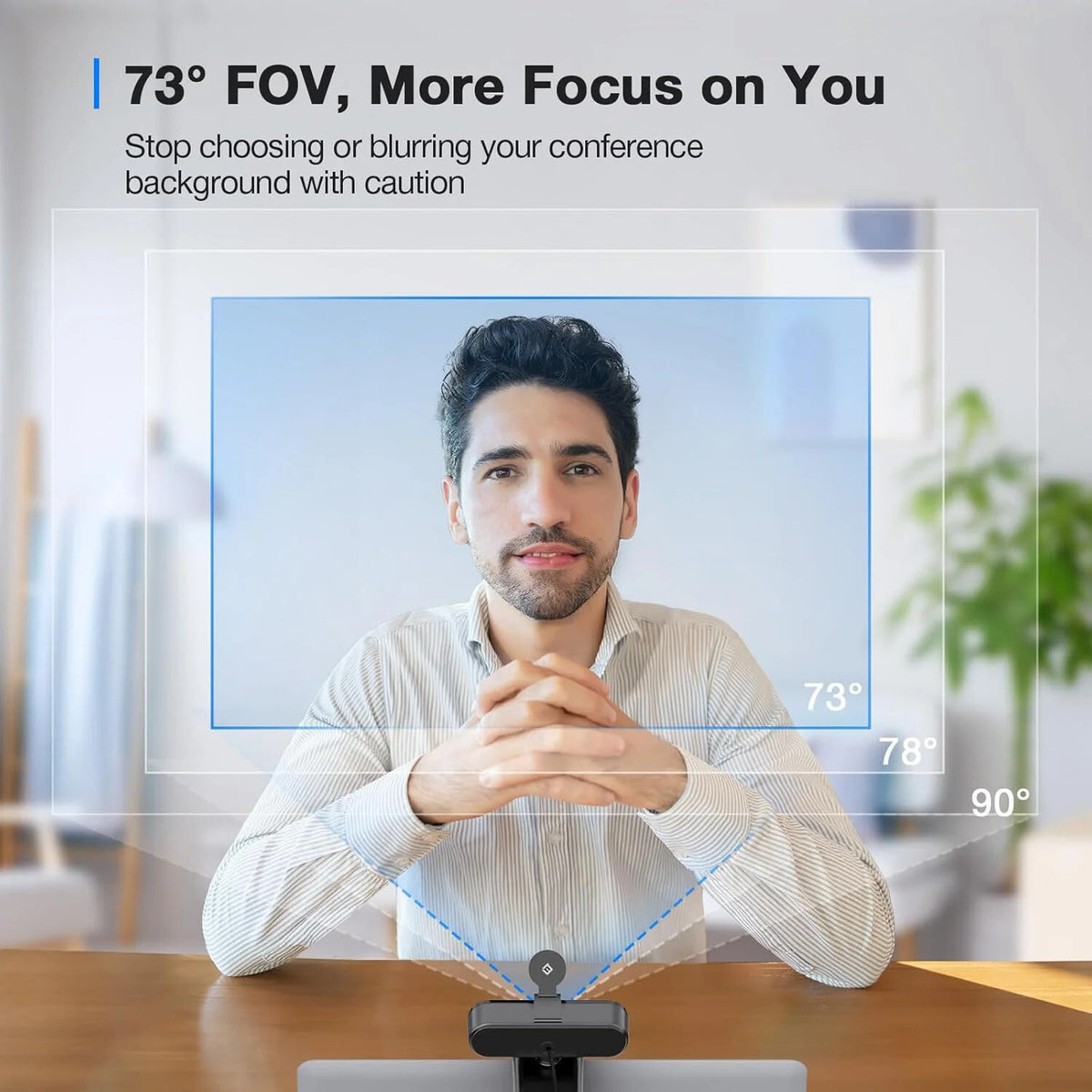 C960 4K Webcam for PC, PDAF Auto Focus, Dual Omni Mics, 73° FOV