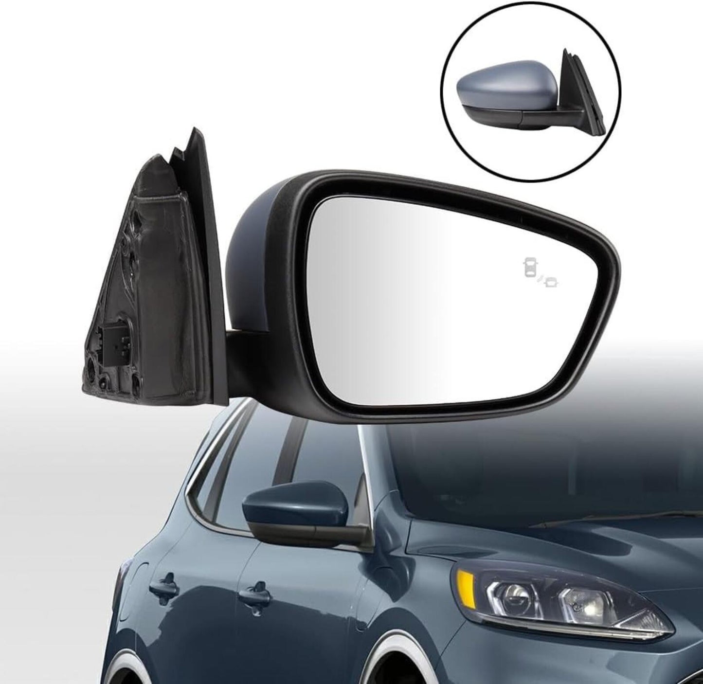 Right Passenger Side Mirror with Blind Spot For 2020-23 Ford Escape Power Manual