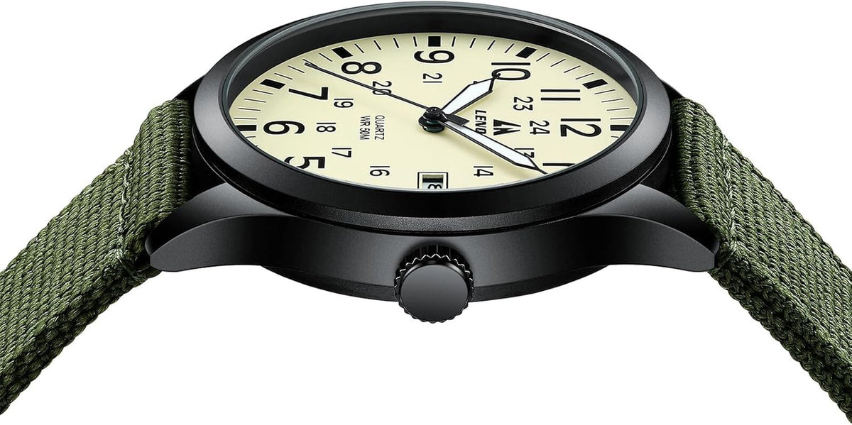Men's Watch Unisex Military Sport Nylon Strap Stylish Luminous Fashion Analog