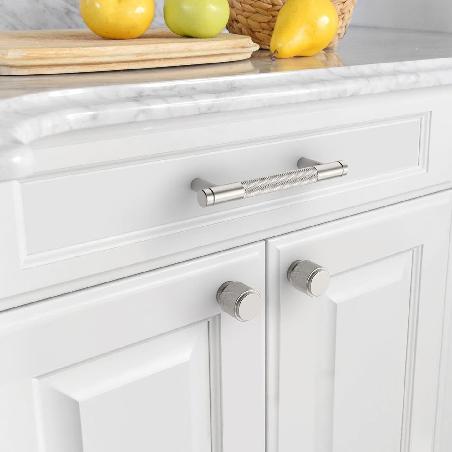 Asidrama 10 Pack 3.75 Inch(96mm) Brushed Satin Nickel Kitchen Cabinet Handles