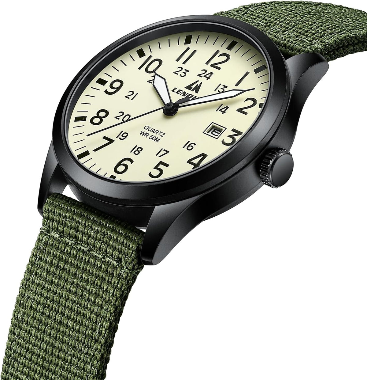 Men's Watch Unisex Military Sport Nylon Strap Stylish Luminous Fashion Analog
