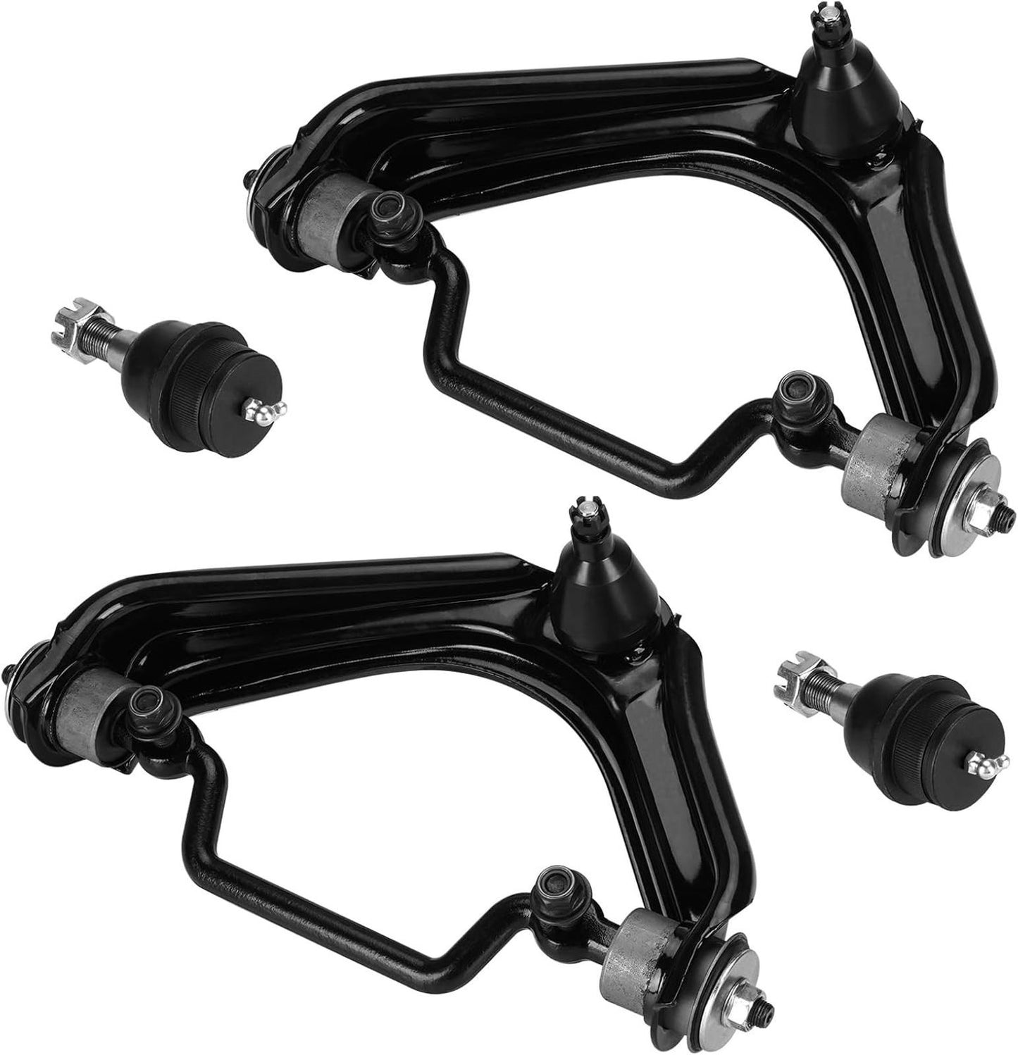 Front Upper Control Arms w/Ball Joints+ Front Lower Ball Joints for 2002-05 Ford
