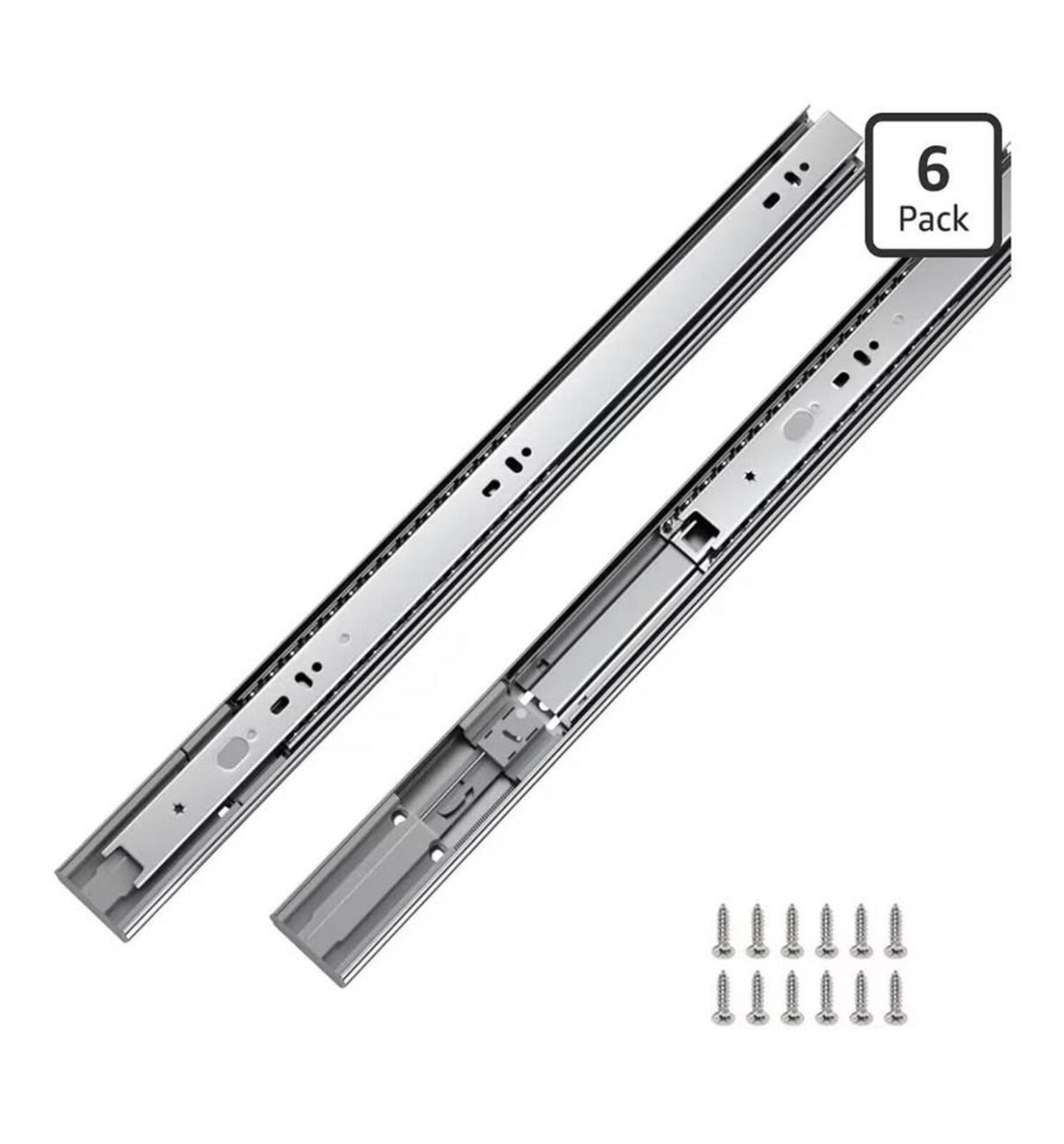 LONTAN 3-Fold Ball Bearing Drawer Slides 6 pairs 22 in