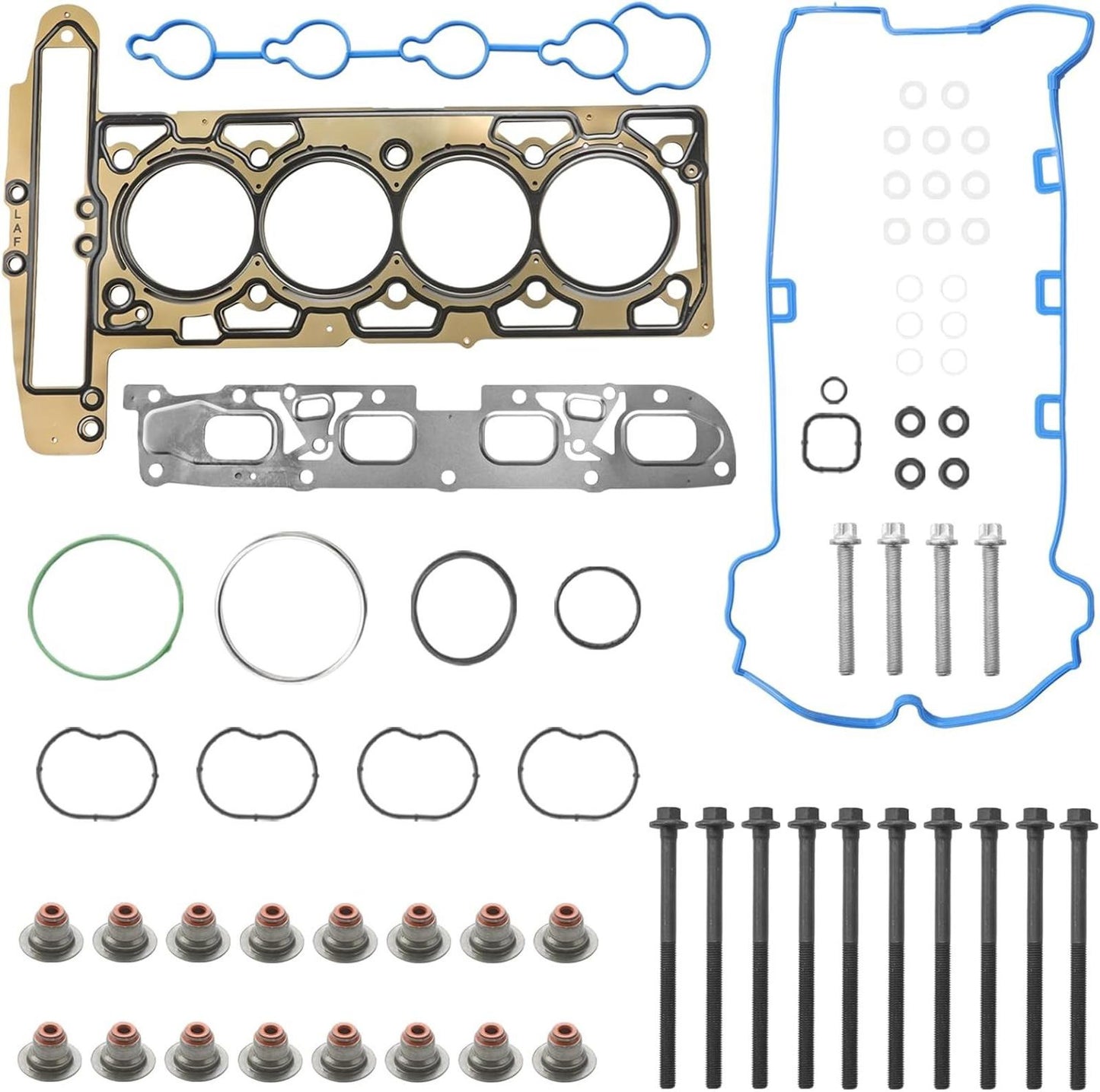 Engine Head Gasket Set Cylinder Head Bolts Compatible with Chevy Buick GMC