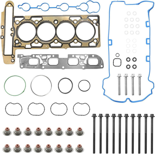 Engine Head Gasket Set Cylinder Head Bolts Compatible with Chevy Buick GMC