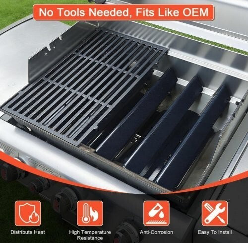 Grill Grates Burner Tubes Flavorizer Bars Heat Deflectors for Weber Genesis 300