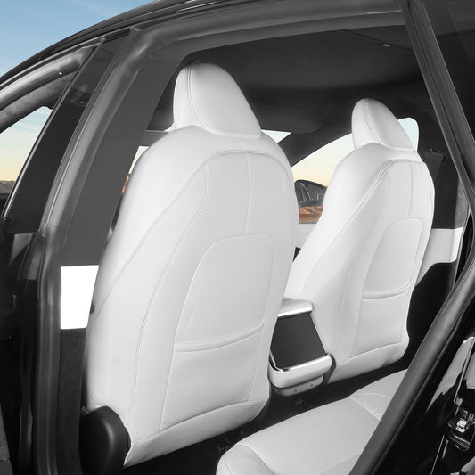 2026 Tesla Model Y(Juniper)/3/S/X Leather Seat Back Kick Protector, Backseat ...