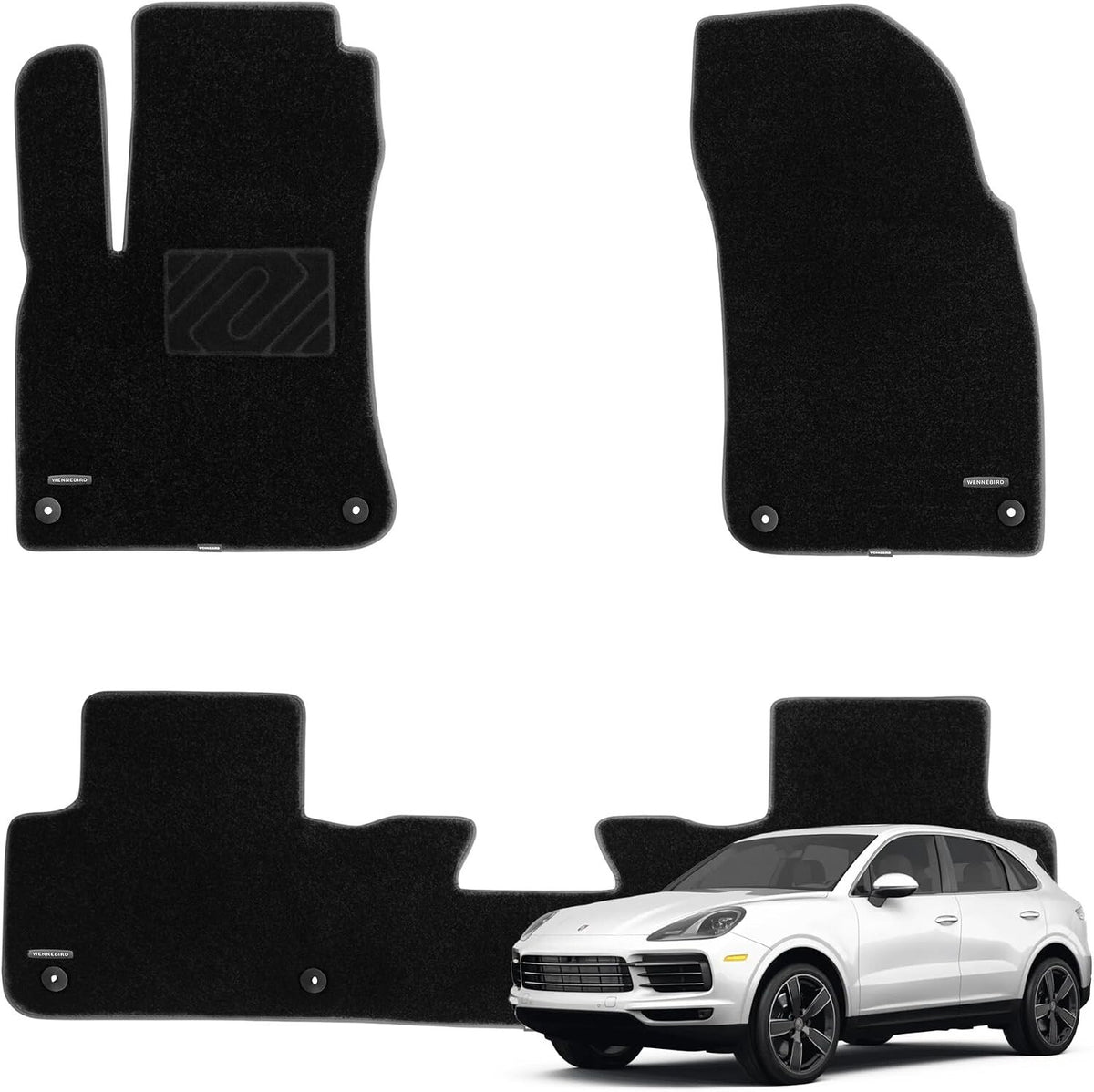 Carpet Floor Mats for Porsche Cayenne 2019-2026 3Pc 816
