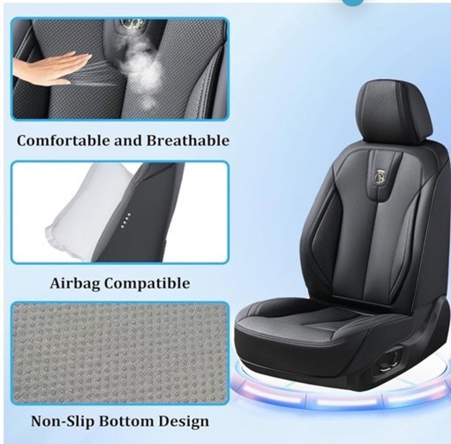 2 PCS Universal Truck or SUV Front Seat Fuax Leather Front Seats Thick Quality