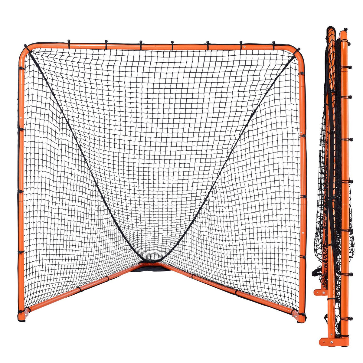 6'x6'x7' Lacrosse Goal Net Folding Backyard Lacrosse Training Equipment