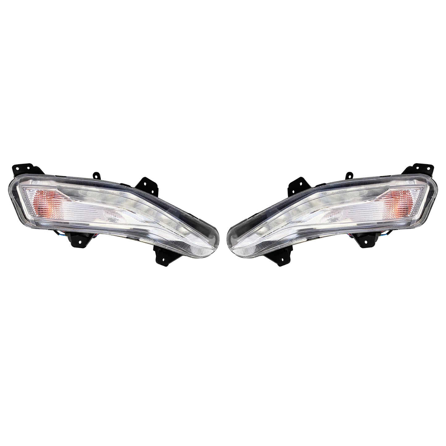 Pair LED Daytime Running Lights Fog Lamp Turn Signal For Chevy Malibu 2019-2023