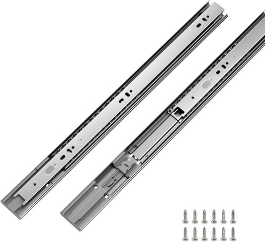 6 Pairs 22 Inch Soft Close Ball Bearing Drawer Slide for Dresser Full Extension