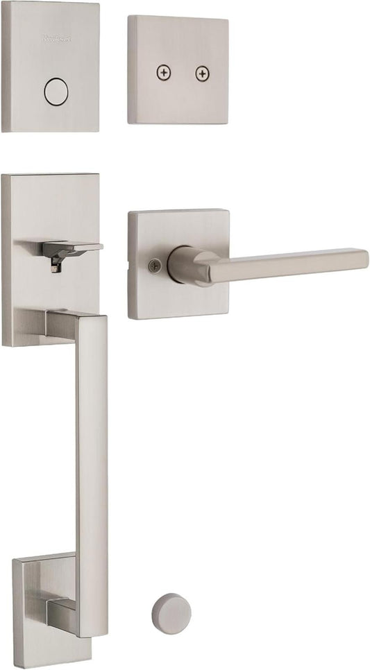 Kwikset San Clemente Non-Functioning Front Door Lock Handle Gray