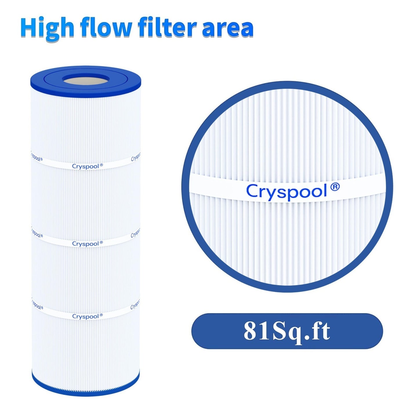 4 PACK Cryspool 07066 Filter Compatible CX580XRE, SwimClear C3025, C3030, PA81