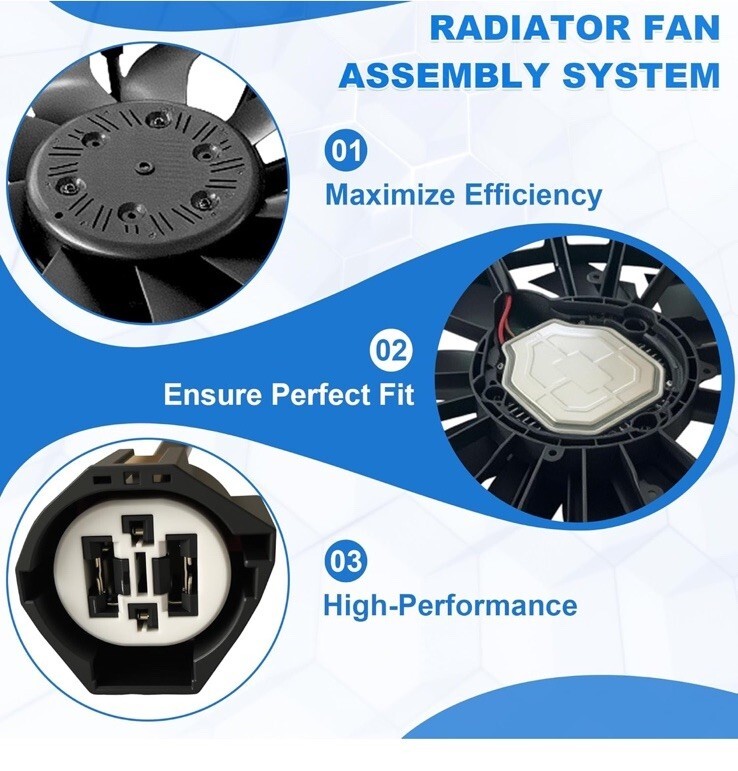 Radiator Cooling Fan Assembly For 2010-2015 JAGUAR XF XKR 2010-2019 JAGUAR XJ