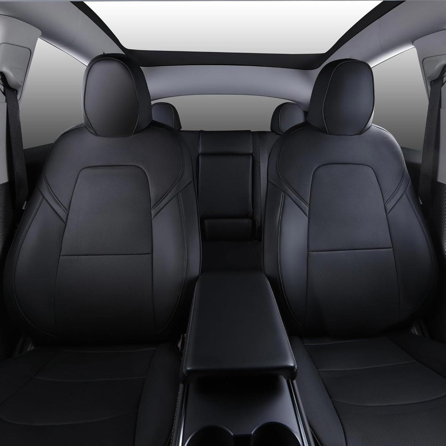 Suitable for Tesla Model Y Seat Covers, Waterproof Faux Leather Car Seat Covers