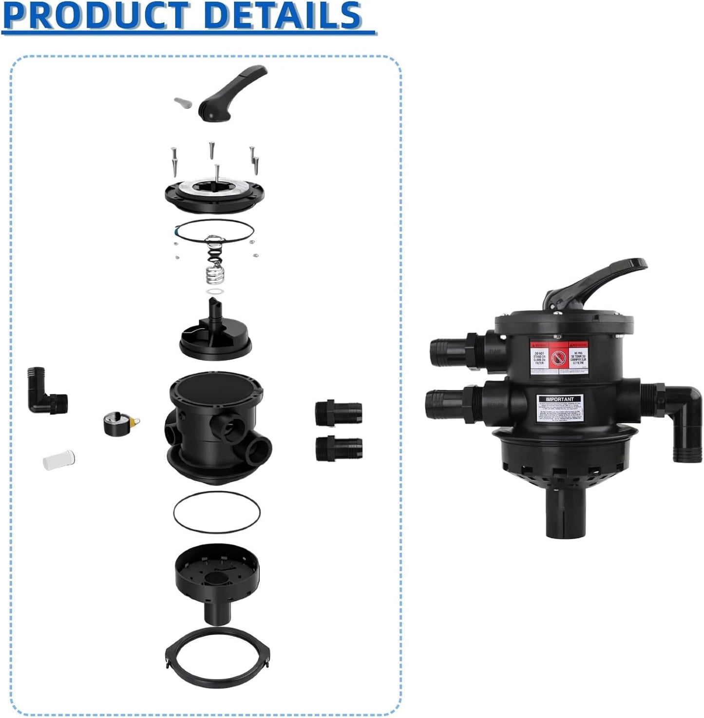 SP0714T Variflo Valve Replacement for Hayward SP0714T Variflo XL Top Mount Multi