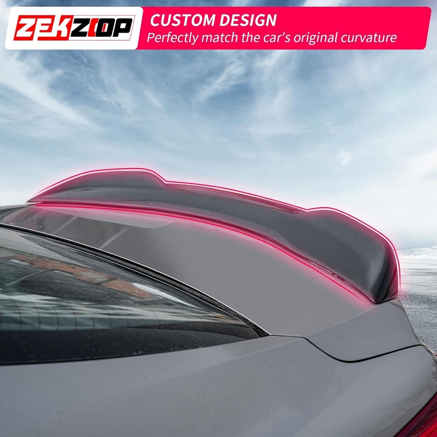 Spoiler Wing Trunk Spoiler Wing Tail Lip Glossy Black For 2025 2026 Toyota Camry
