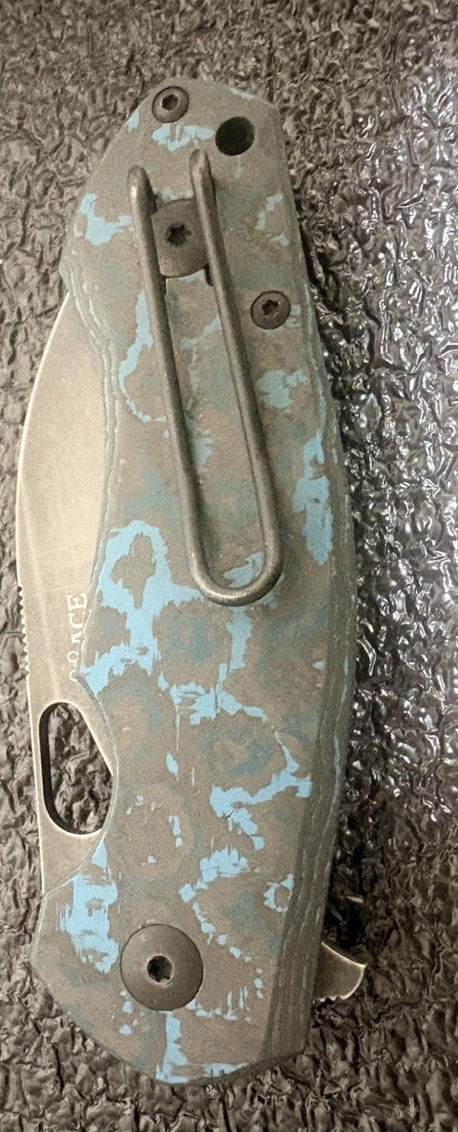 GiantMouse Ace Biblio Arctic Storm Fat Carbon Fiber M390 Blackwashed Knife GM