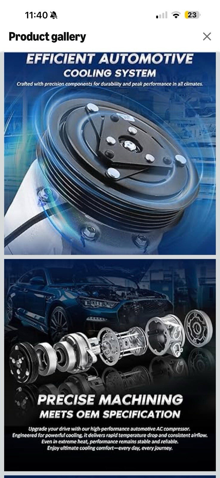 New AC A/C Compressor W/Clutch 68664 For Nissan Altima 2.5L l4 2007 - 2012