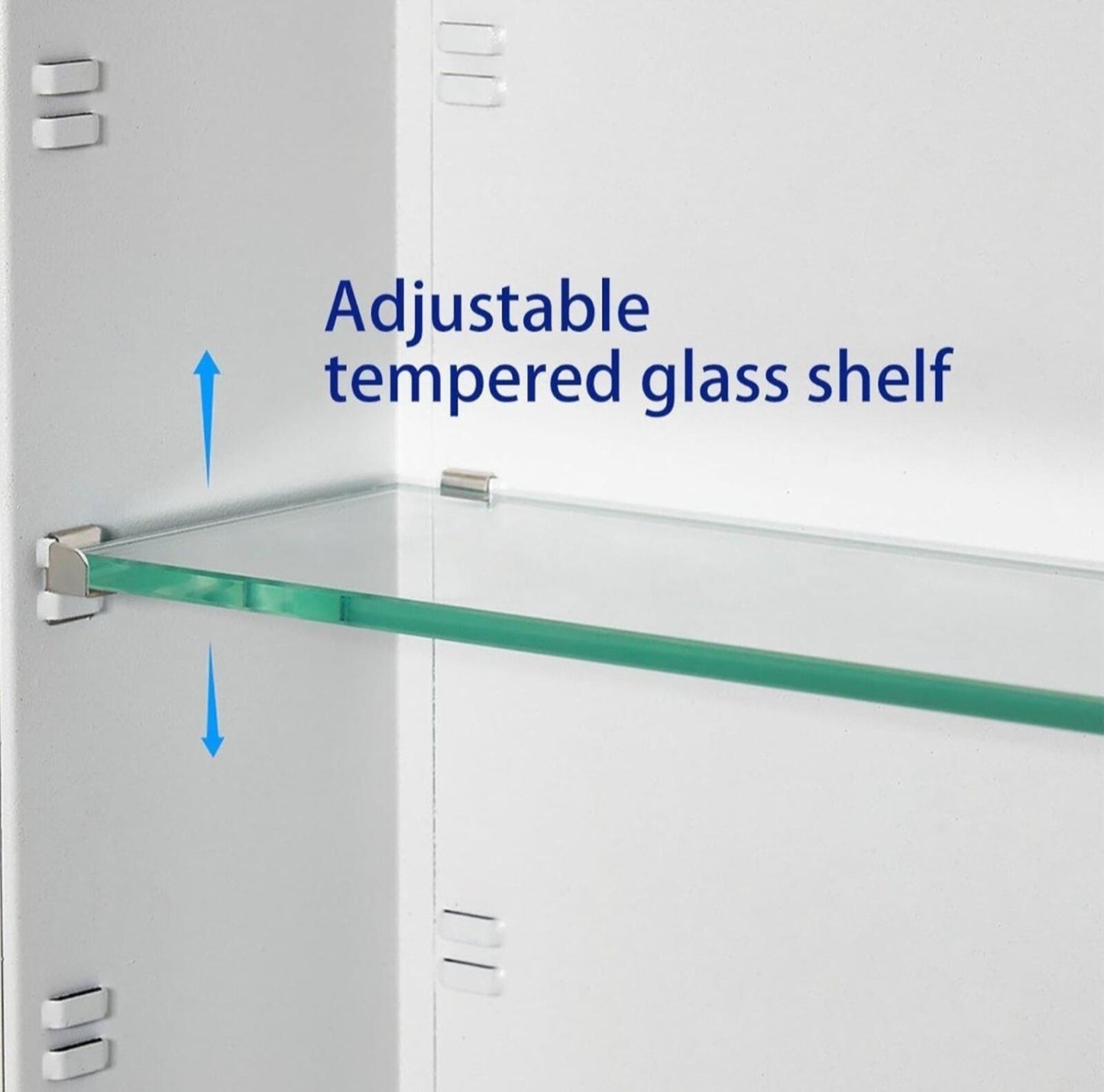 Bathroom Medicine Cabinet with Beveled Edge Mirrored Door 14 x 18 inch, Recessed