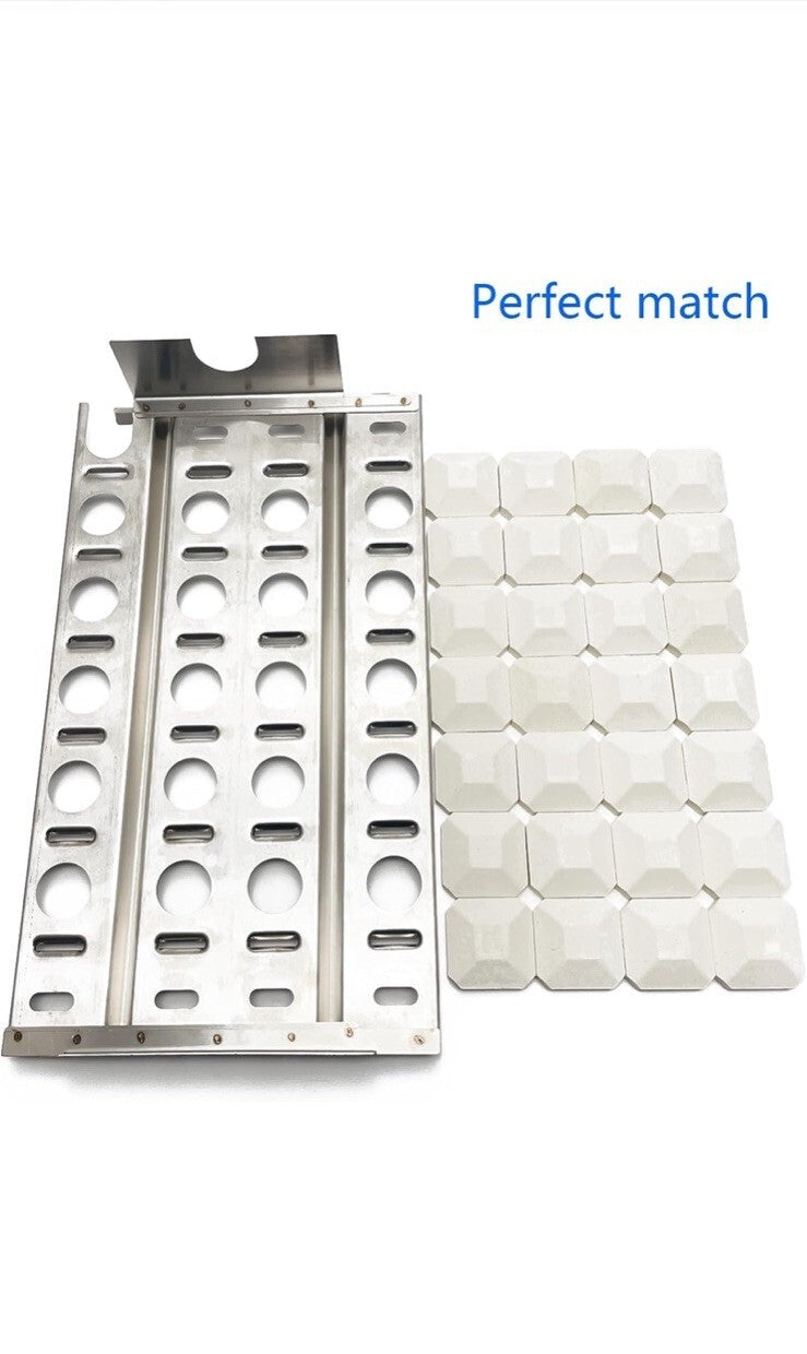 Lynx 16-7/8"x9.5” Stainless Steel Heat Plate Ceramic Briquettes 3 Pack 92571