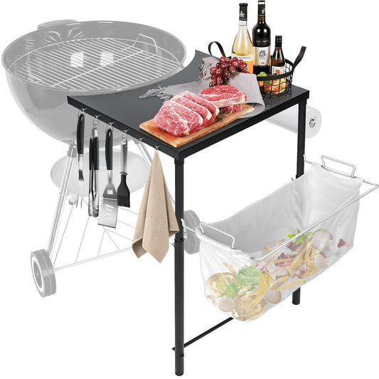 Grill Side Table for Weber Kettle 22/26, for Weber Smokey Mountain 22 Grill, ...