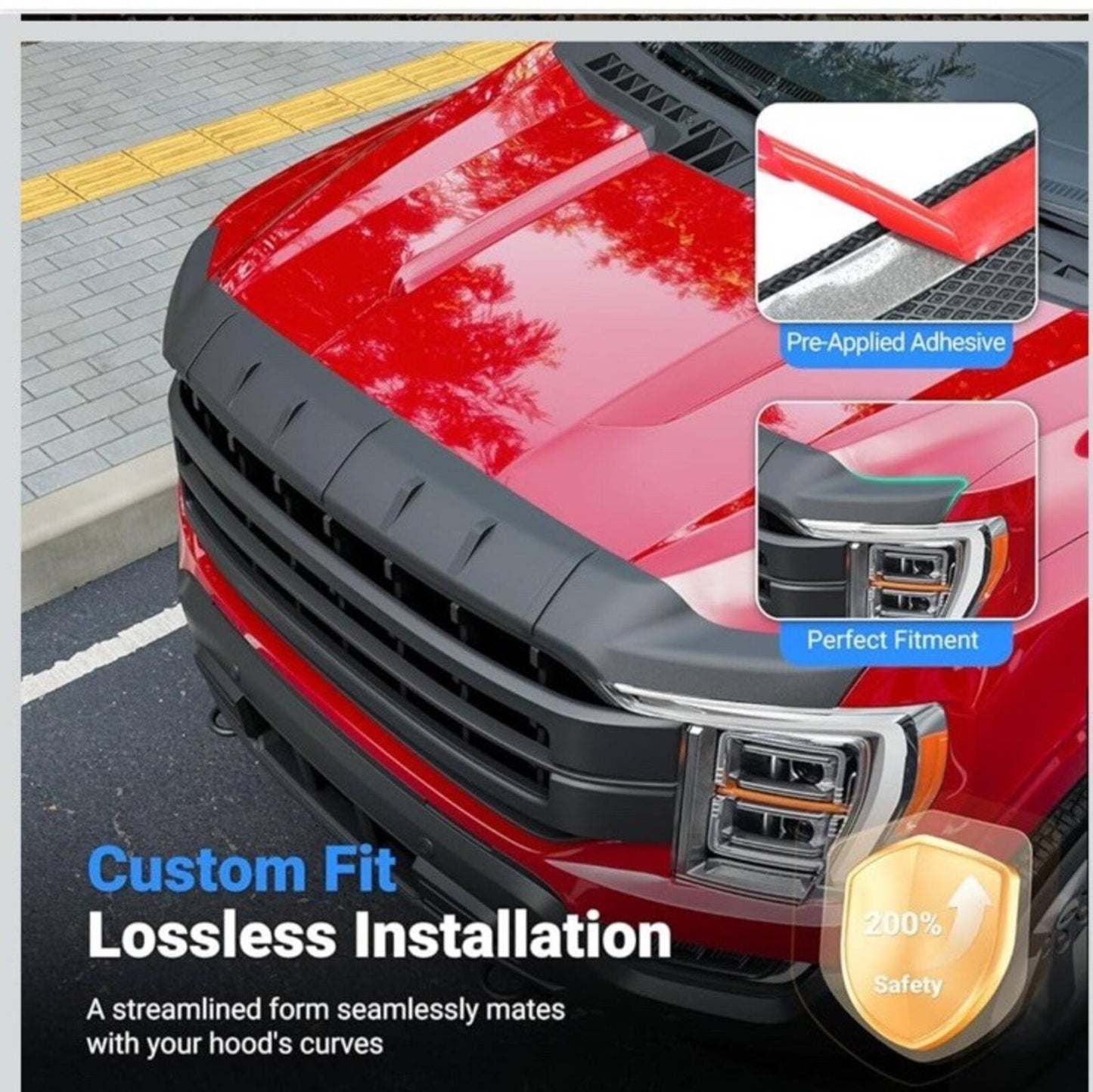 For 2021-2025 Ford F-150 Hood Protector Hood Deflector Hood Shield
