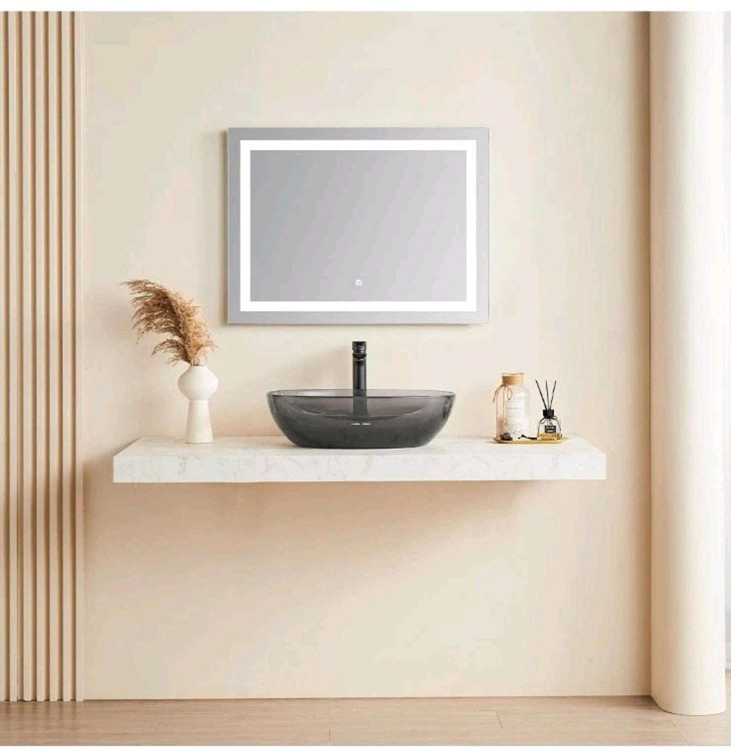 ARTSTONE 22 x 15" Bathroom Sink Pop Up Drain Combo Vessel Countertop Resin